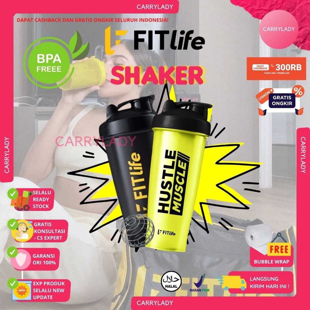 FITLIFE BOTOL SHAKER SMART 600 ml BPA Free Original