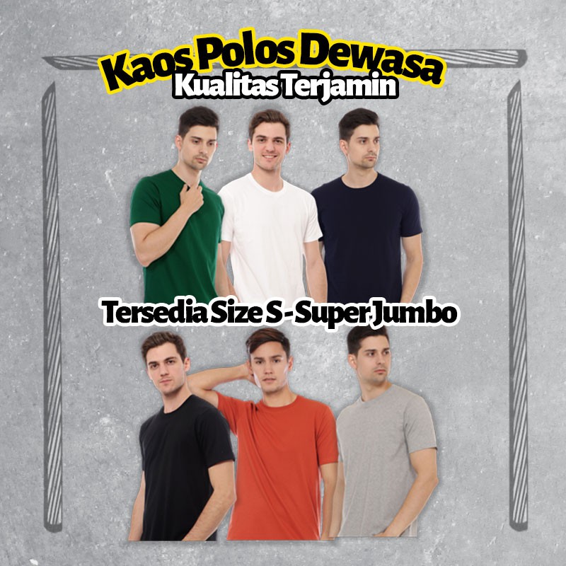 Baju Distro Cowok Kaos Import Pria Polos Lengan Pendek Jumbo Original Murah 01