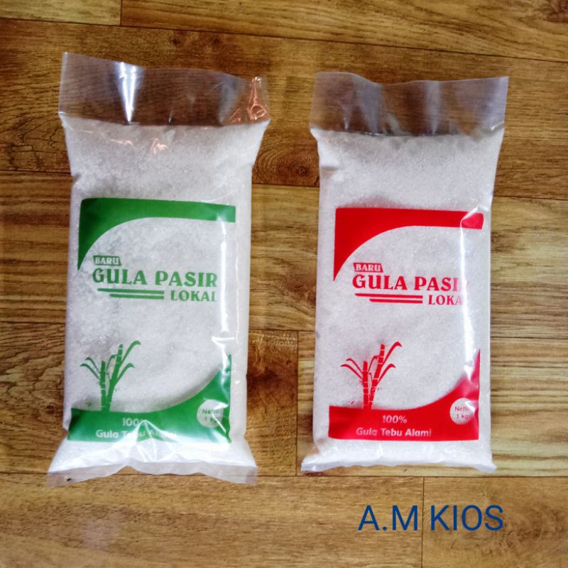 Plastik gula pasir sablon kemasan 1 kg ( 1000gr ) isi 50 lembar