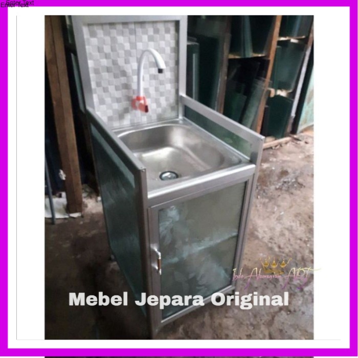 Tempat Cuci Piring Gelas / Wastafel Serbaguna Bahan Aluminium Murah