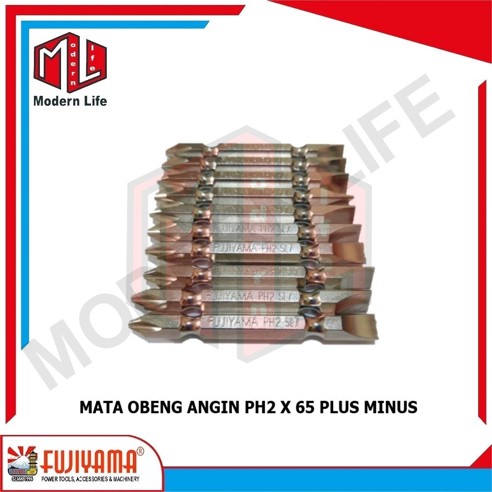 MATA OBENG ANGIN PH2 X 65 (+)(-) SCREWDRIVER BITS ( PLUS ) ( MINUS )