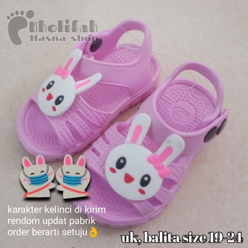 Sandal anak bayi Kelinci bulat ci imut tea cocok untuk perempuan dulux [1c]