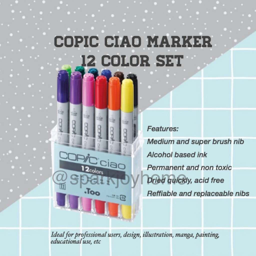 

Copic Ciao Marker Set 12 Basic Color Spidol Gambar Mewarnai Menggambar Sketsa Art Ilustrasi Manga
