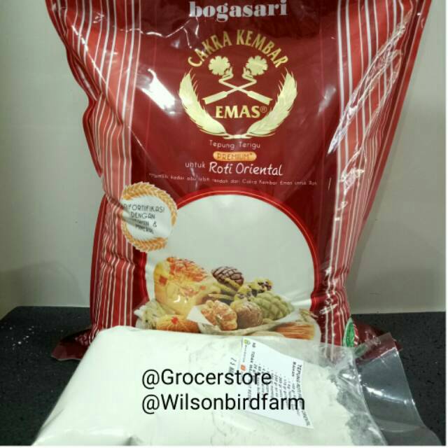 

Tepung Cakra Emas Premium Roti Oriental Premium 1kg