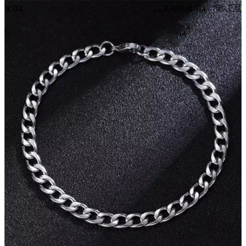 GELANG RANTAI GELANG PRIA WANITA GELANG TITANIUM ANTI KARAT GELANG TERBARU