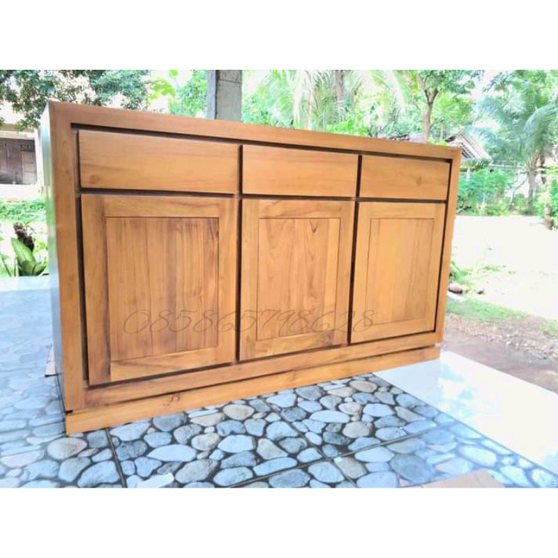 bufet minimalis jati ASLI / buvet jati original furniture Jepara bufet tv