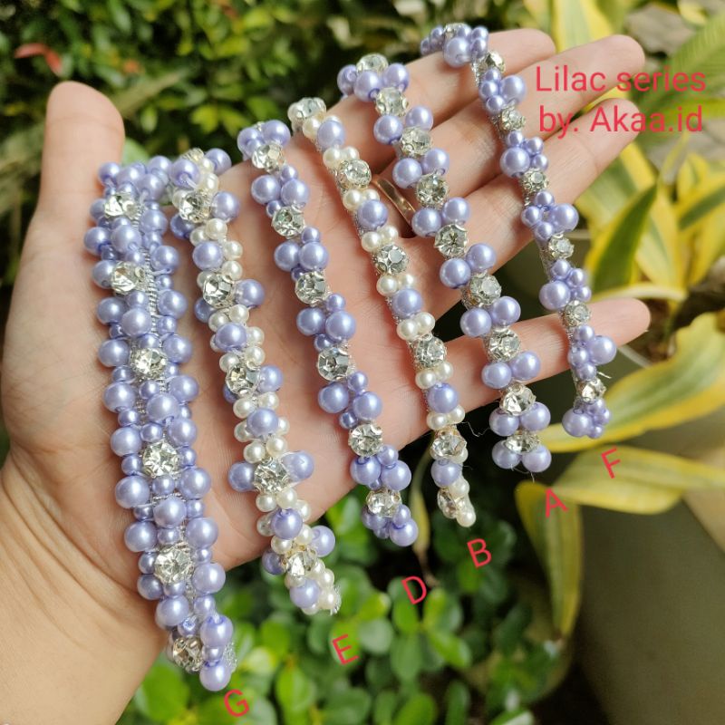 Payet mutiara rangkai - Lilac series