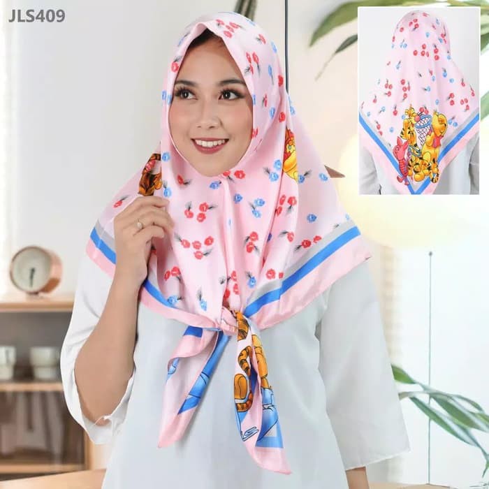 Jilbab segi empat motif jilbab satin motif jilban satin hijab