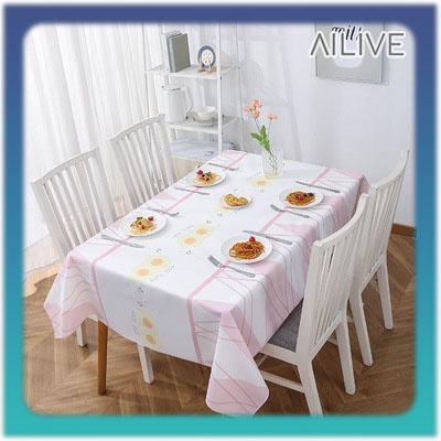 AILIVE TAPLAK MEJA PERSEGI BAHAN PEVA ANTI AIR TAPLAK MEJA MAKAN RUANG TAMU
