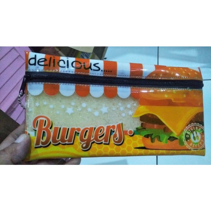 

Kotak Pensil Anak Lucu Zipper - Burgers