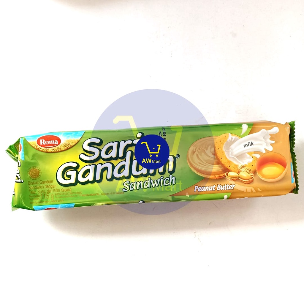 ROMA SARI GANDUM SANDWICH 115GR - SUSU COKELAT