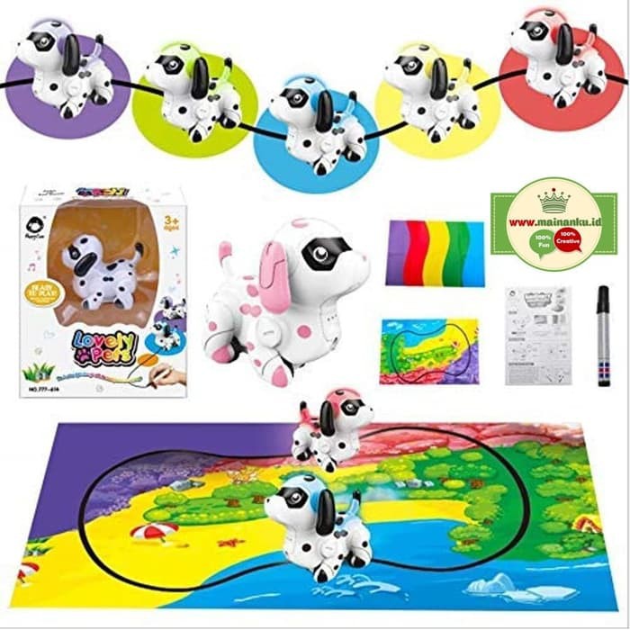 Mainan INDUCTIVE PUPPY berubah warna - Inductive Dog Inductive Pet - Mainan Induktif Spidol