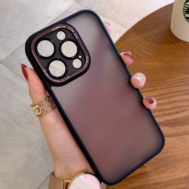 The New! New Deep Purple Matte High Quality Anti-Fingerprint Case iPhone 14 plus 14 Pro Max 13 Pro Max Hard Shell Metal Camera + Metal Button Case Phone