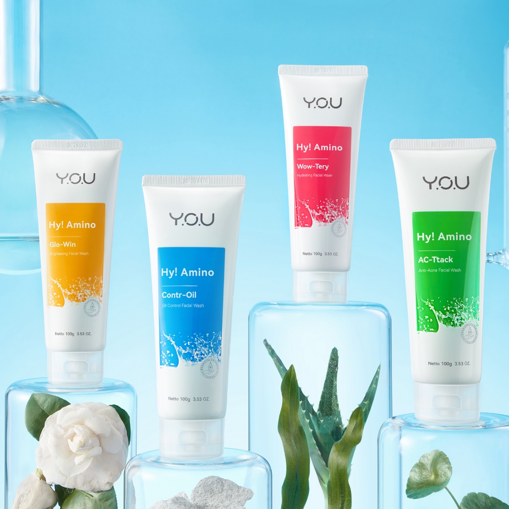 Y.O.U Hy! Amino Facial Wash | Hydrating | Anti Acne | Oil Control | Brightening 100g