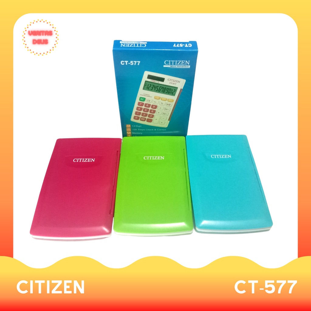Kalkulator Citizen CT-577 (Gratis 1 buah baterai cadangan)