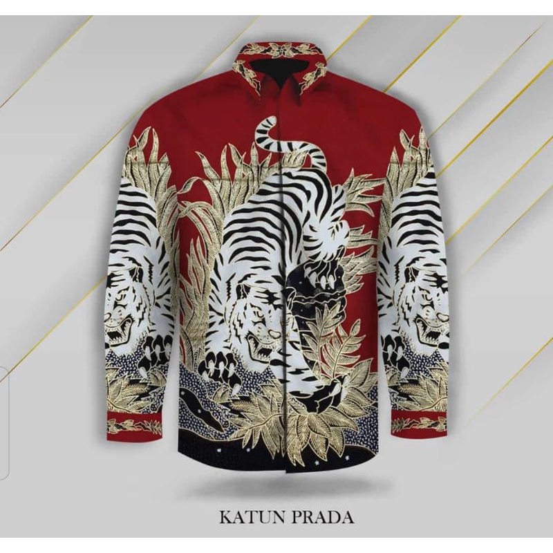 kain batik tulis pekalongan bahan katun primis batik tulis prada motif harimau