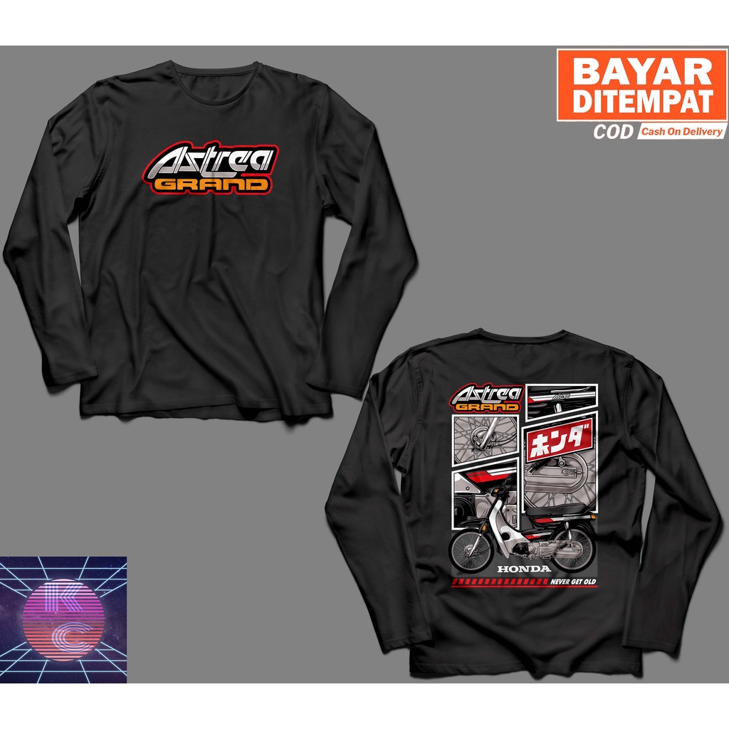 KAOS BAJU LENGAN PANJANG HONDA ASTREA GRAND COSMIC BIG SIZE JUMBO KAOS ASTREA PRIA WANITA