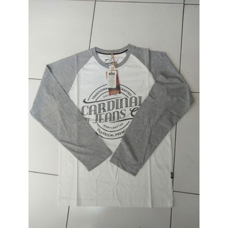 Kaos Cardinal Original Casual, Pria, Laki Laki, Perempuan, Putih, (ukuran M - XXL ), Bahan Katun
