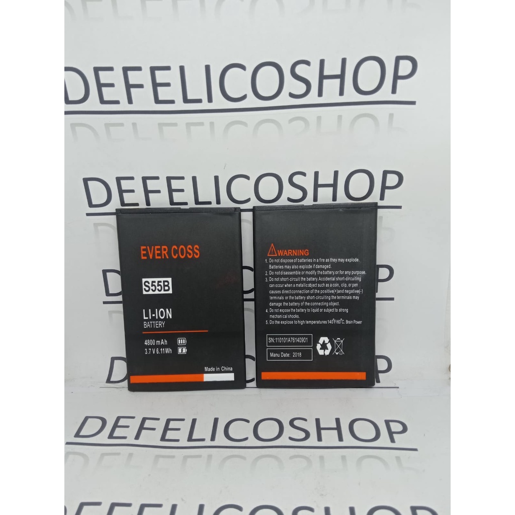 BATERAI HP EVERCOSS S55B GENPRO BOKEH Original Double Power Batrai Cross Batre Evercross HP Ori OEM 