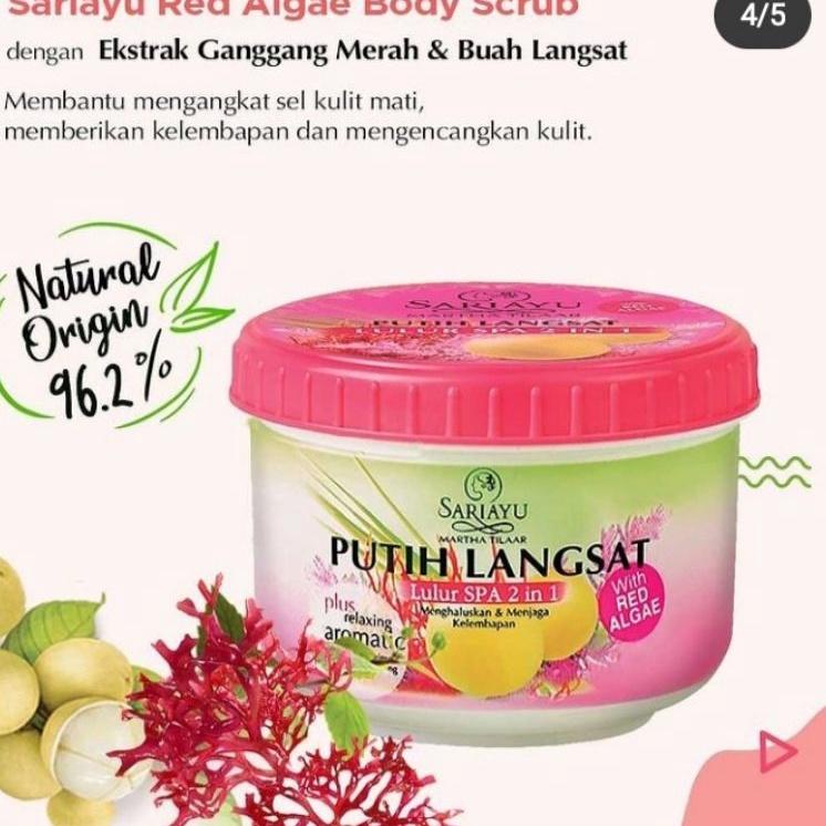 SARIAYU PUTIH LANGSAT LULUR SPA 2 IN 1/BODY SCRUB EKSOTIKA TANJUNG/MANGIR JELITA ↕ Best Terlaris