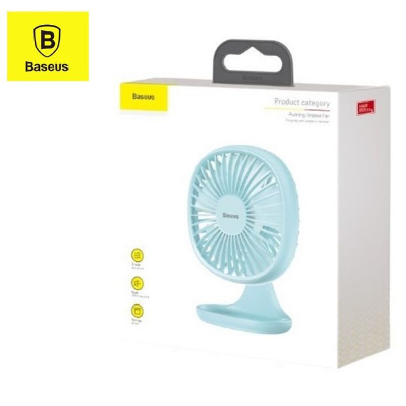 BASEUS PUDDING SHAPED FAN USB PORTEBEL KIPAS MEJA 3 SPEED ORIGINAL SAIIA STORE