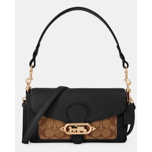 SMALL JADE SHOULDER BAG WITH SIGNATURE CANVAS DETAIL (COACH 90782)