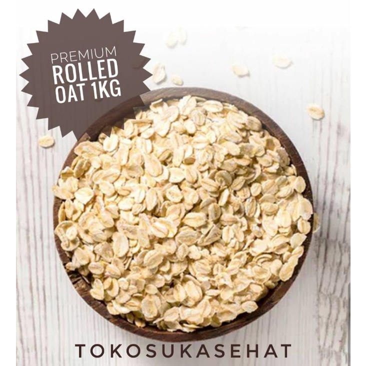 

PREMIUM REGULAR ROLLED OAT ORGANIC -1kg ( Oatmeal ) Suka Sehat