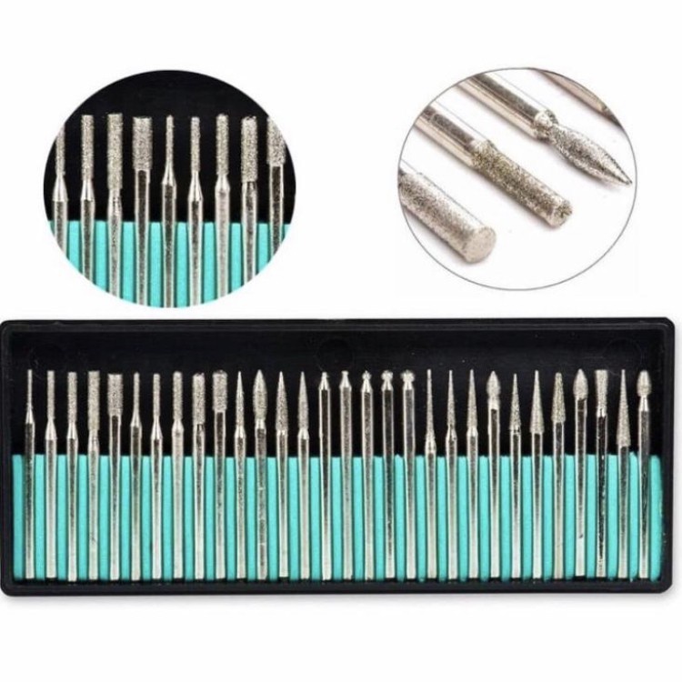 Mata Bor Tuner Set 30 in 1 Cuner 3mm Mini Drill Ukir Pahat Poles Grafir 30pcs 30in1 Grinder Gerinda