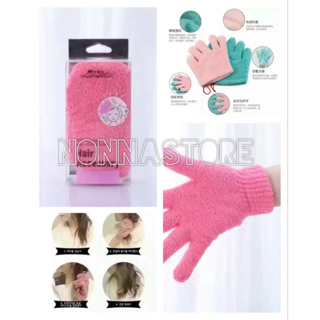 Hair Accessory Gloves / Sarung Tangan Pengering dan Pengaya Ikal Keriting Rambut Tanpa Hair Dryer