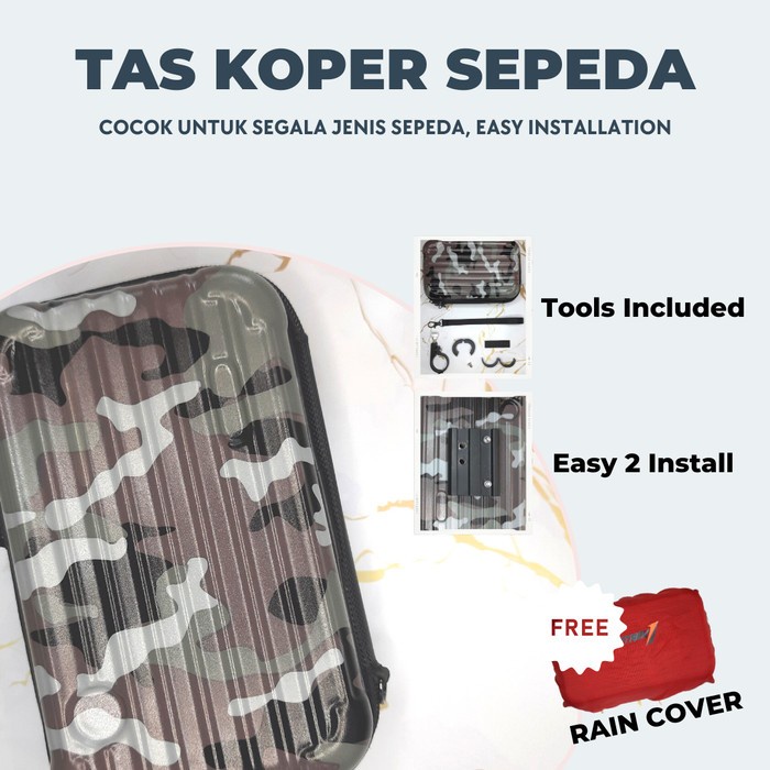 Tas Koper Sepeda Anti Pecah Mini Handlebar atau Bawah Sadel Grey