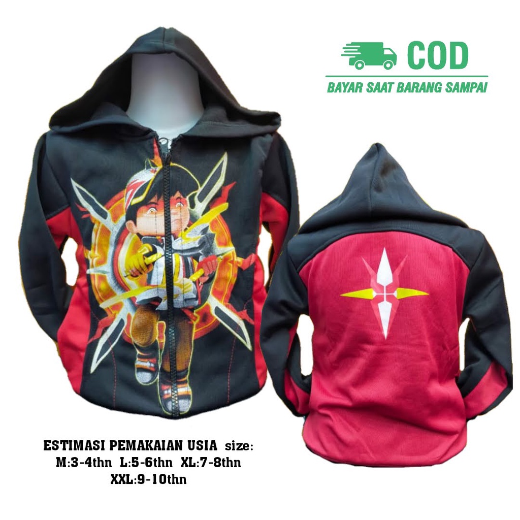 Jaket Hoodie Anak Laki Laki Sweater Hoodie Anak Laki Laki Jaket Anak Laki Laki Karakter Boboiboy Umu
