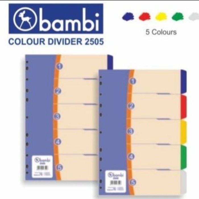 

Wow Pembatas / Divider Bambi Folio 2505 - 5 Warna Bagus