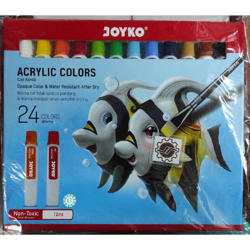 

cat acrylic colour Joyko 12ml 24 Warna ACC-12ml-24