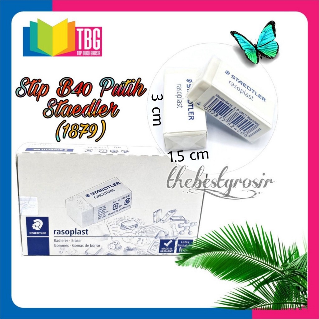 

1 PCS PENGHAPUS KECIL B40 PUTIH STAEDTLER / STIP PENSIL STAEDTLER / PENGHAPUS KECIL / PENGHAPUS PUTIH(R-1879)