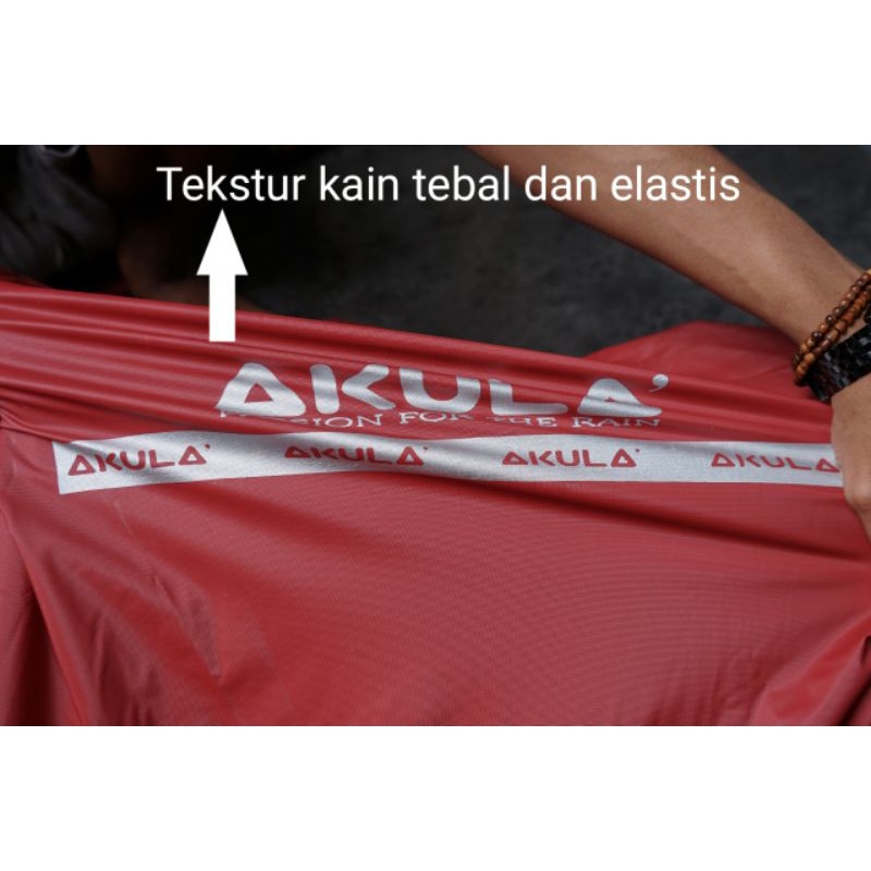 Jas Hujan AKULA Jas Hujan Setelan Jaket Celana Pria Wanita Terbaik Bahan PVC Anti Rembes