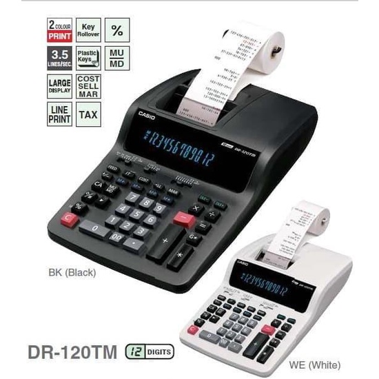 

PROMO! KALKULATOR CALCULATOR CALKULATOR KALCULATOR PRINT CASIO DR120TM DR 120 |Kalkulator