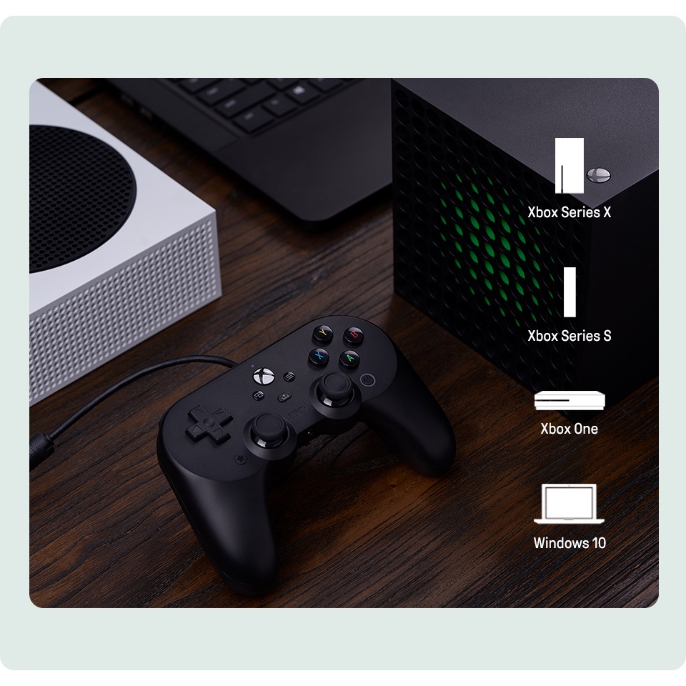 Original 8BitDo Pro 2 Wired Controller for Xbox Series X, Xbox Series S, Xbox One &amp; Windows 10,11