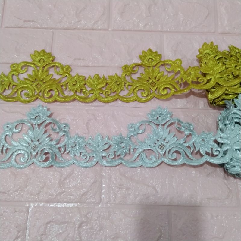 Renda bordir gunung | renda bordir | bordir kebaya