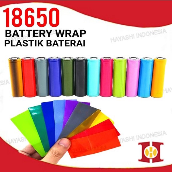 Battery Wrap 18650 Sleeve PVC Jaket Plastik Cover Batre Batere Baterai-10PC