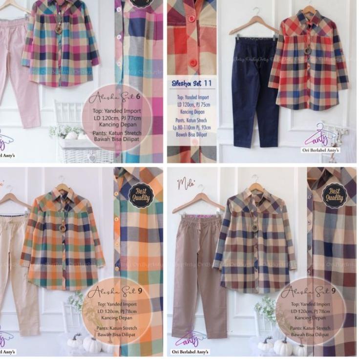 Segera.beli Setelan wanita ori jumbo , murah , Alesha Set 9 SZ8