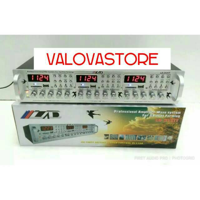 AMPLI WALET LAD 3 PLAYER 6 CHANNEL + TIMER DIGITAL TIAP CHANNEL