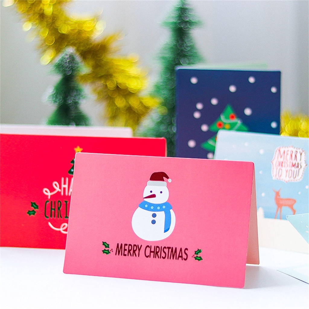 Solighter Kartu Natal Xmas Pesta Hadiah Postcards Kartun