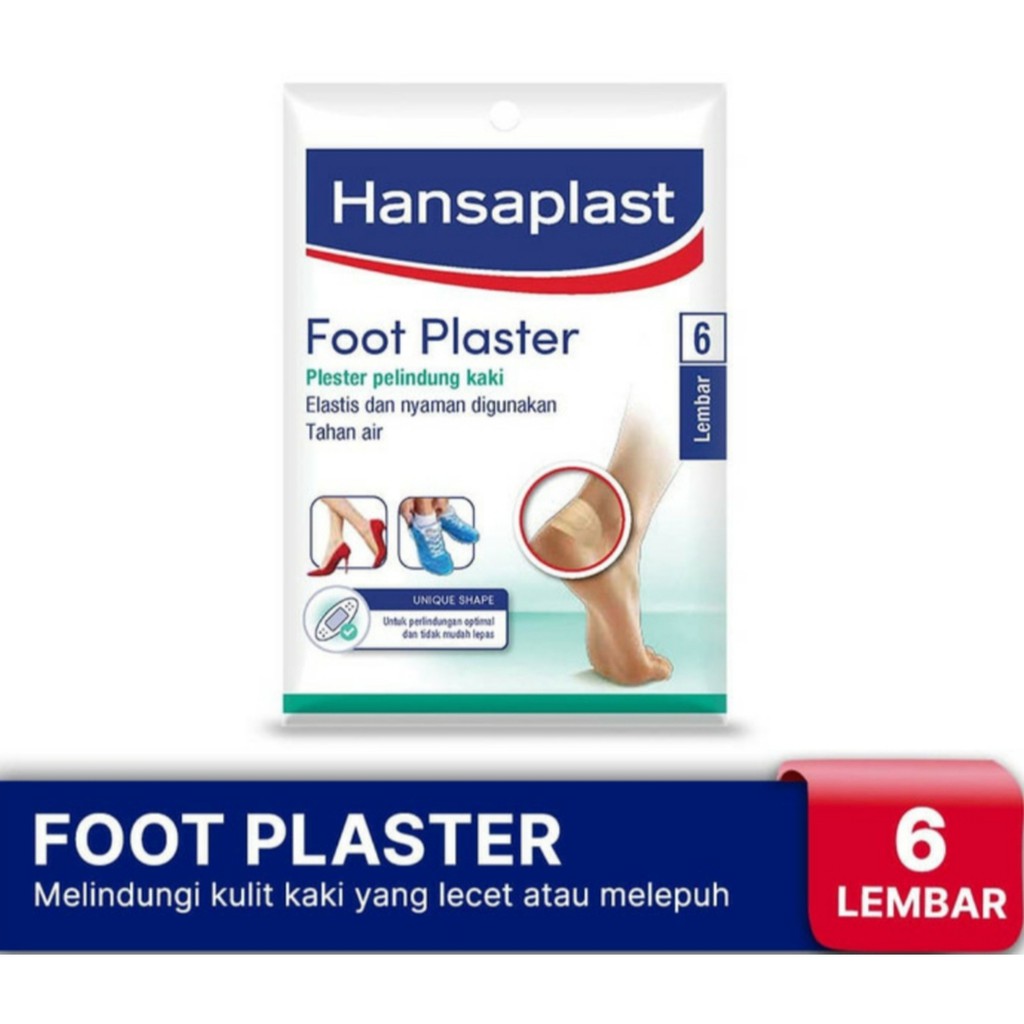 Hansaplast Foot Plester Tahan Air Plester Pelindung Kaki isi 6 / plester kaki agar tidak lecet sepatu high heels