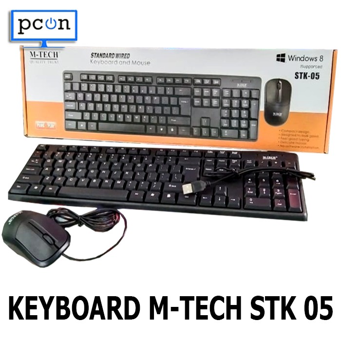 Keyboard Mouse Usb M-Tech Stk-05 wired Standard Mtech Stk 05