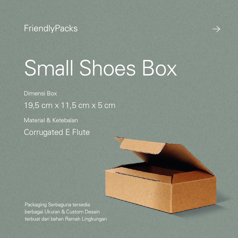 

Small Shoes Box Packaging Corrugated / Kardus Sepatu / Dus Sepatu