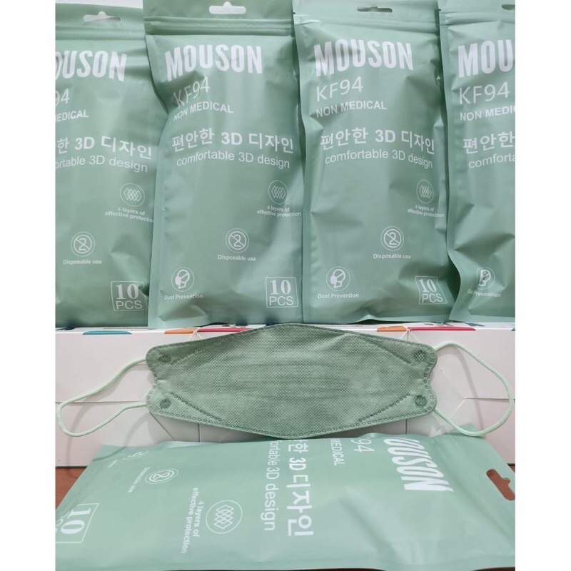 Masker Mouson KF94 4ply isi 10/ Mouson Pro KN95/Duckbill