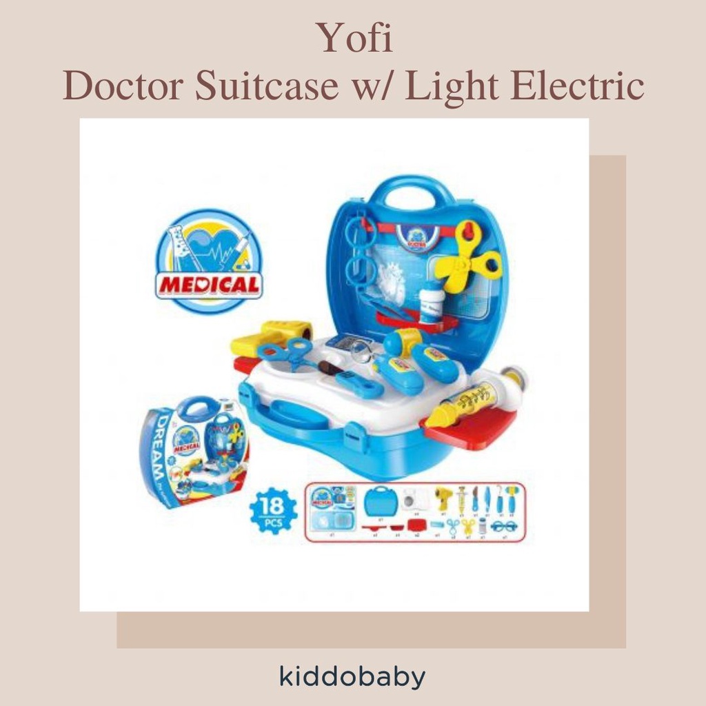 Yofi Doctor Suitcase w/ Light Electric | Mainan Anak | Mainan Edukasi