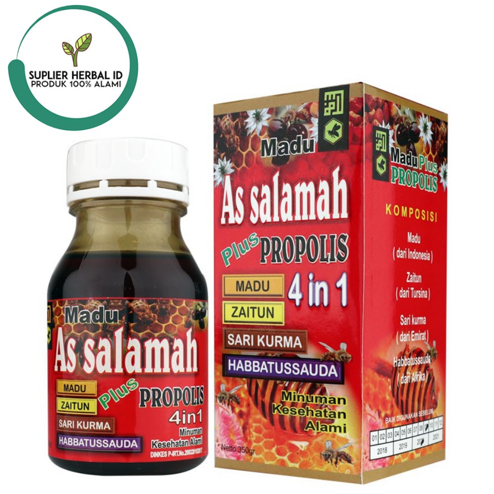 

Madu As Salamah 4 in 1 Plus Propolis Zaitun Sari Kurma Habbatussauda - Madu - Kesehatan - Herbal