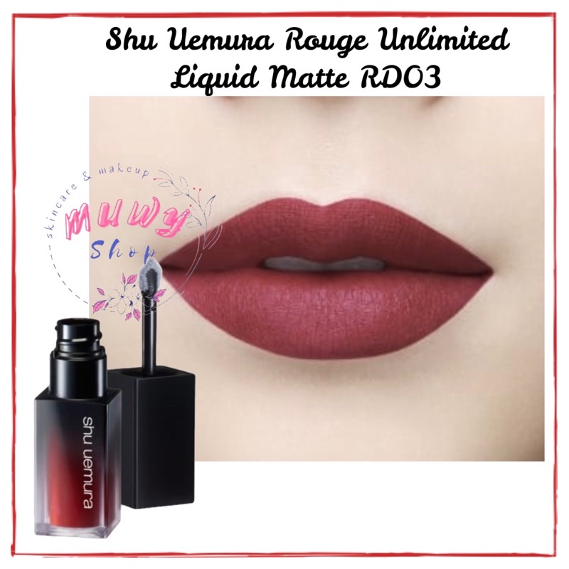 Shu Uemura Rouge Unlimited Liquid Matte Lipstick real size