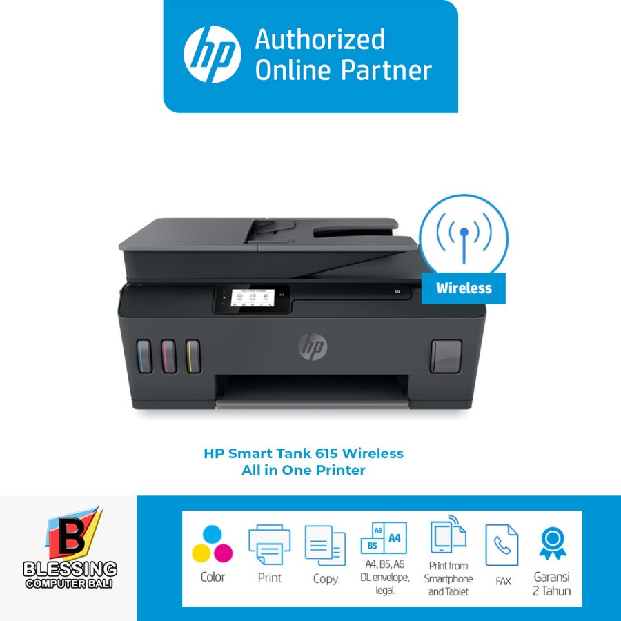 Printer HP 615 Smart Tank Wireless All in One / HP Smart Tank 615